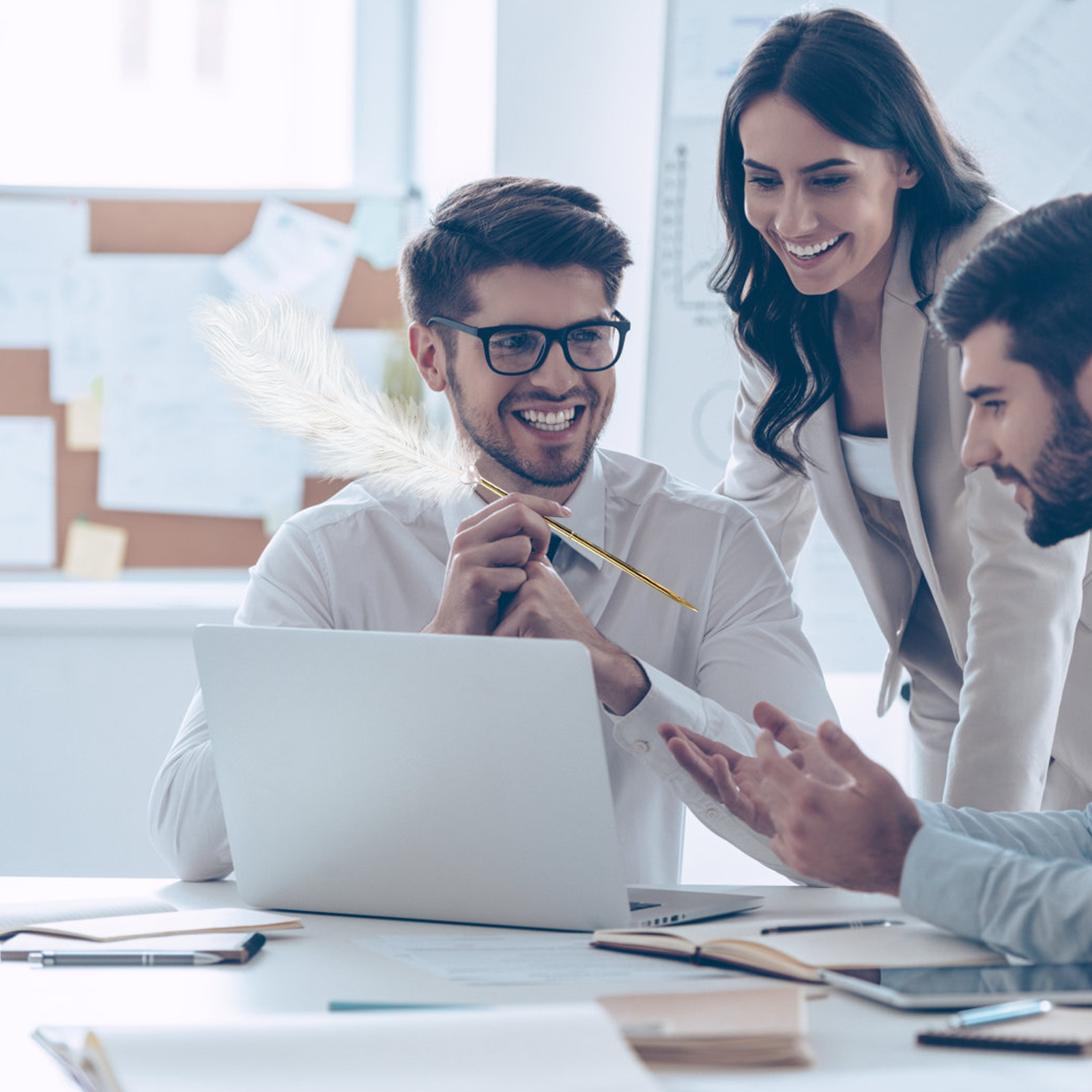 Signeringspenna med guldpläterad metallkärlekshållare för bröllopsgästbok, möten, kontorsevenemang, bordsdekoration