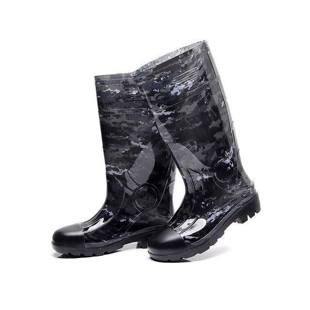 Aleafalling-Botas de lluvia impermeables de tubo alto para hombre, zapatos de invierno, Botas de goma para agua, para trabajo al aire libre, M74