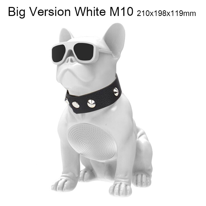 Grote Bulldog Draadloze Bluetooth Speaker Draagbare Fm Zware Bas 3D Geluidskwaliteit Surround Radio Multifunctionele Kaart Subwoofer: M10 Big White