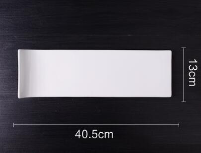 White Ceramic Plates Food Dishes Hotel Bar Art Steak Plates Dinnerware Accessories: 16inch