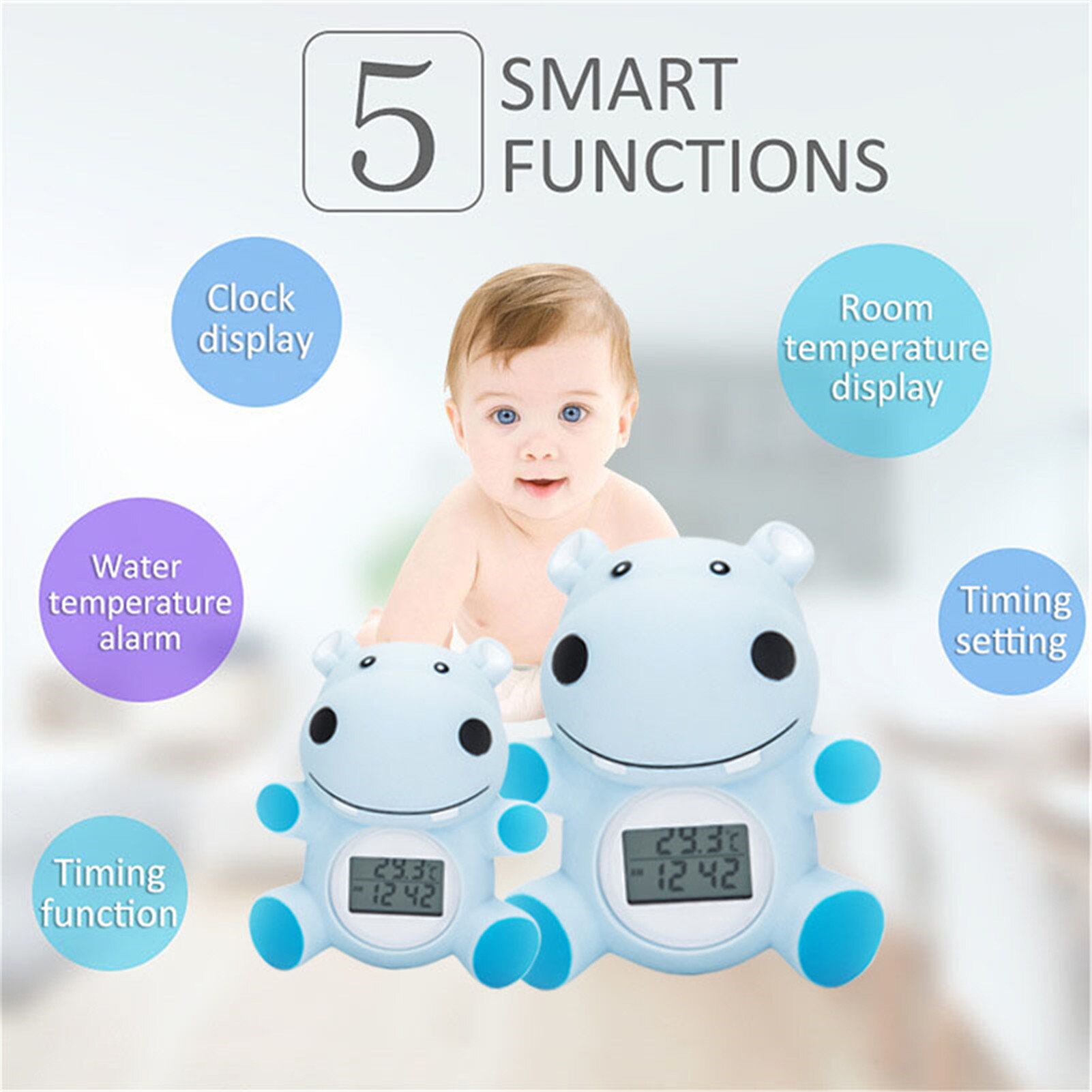 Xiaohema Water Thermometer Zwembad Thermometer Baby Opblaasbaar Zwembad Thermometer