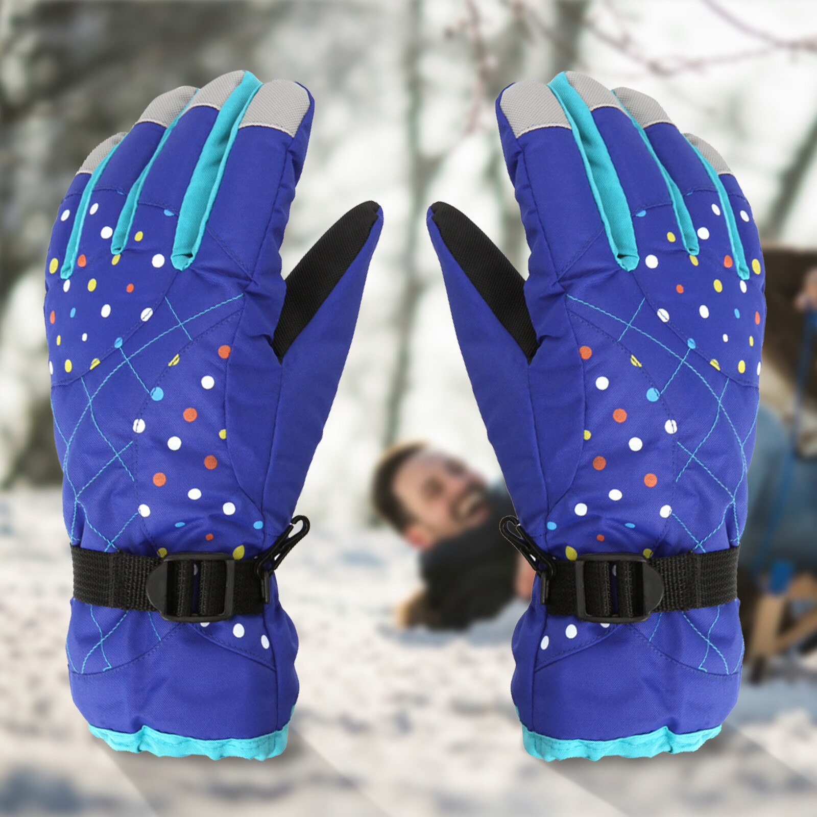 Winter Gloves For Kids Boys Girls Snow Windproof Waterproof Mittens Cycling Bicycle Bike Outdoor Camping Sports Ski Warm Gloves