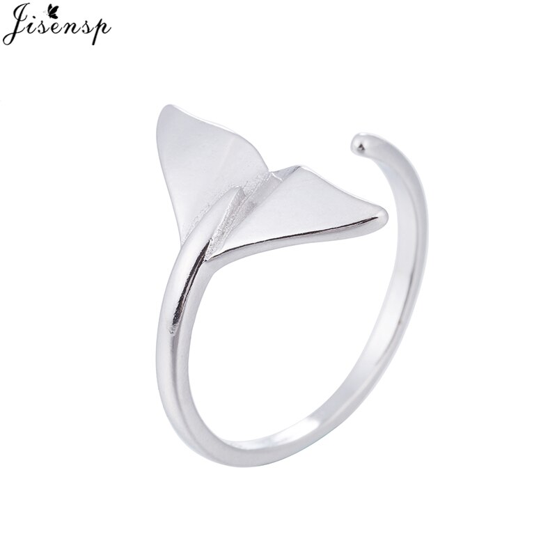 2022 Simple Open Rings for Women Girls Geometric Whale Tail Leaf Bar Heartbeat Plane Finger Ring Jewelry anel