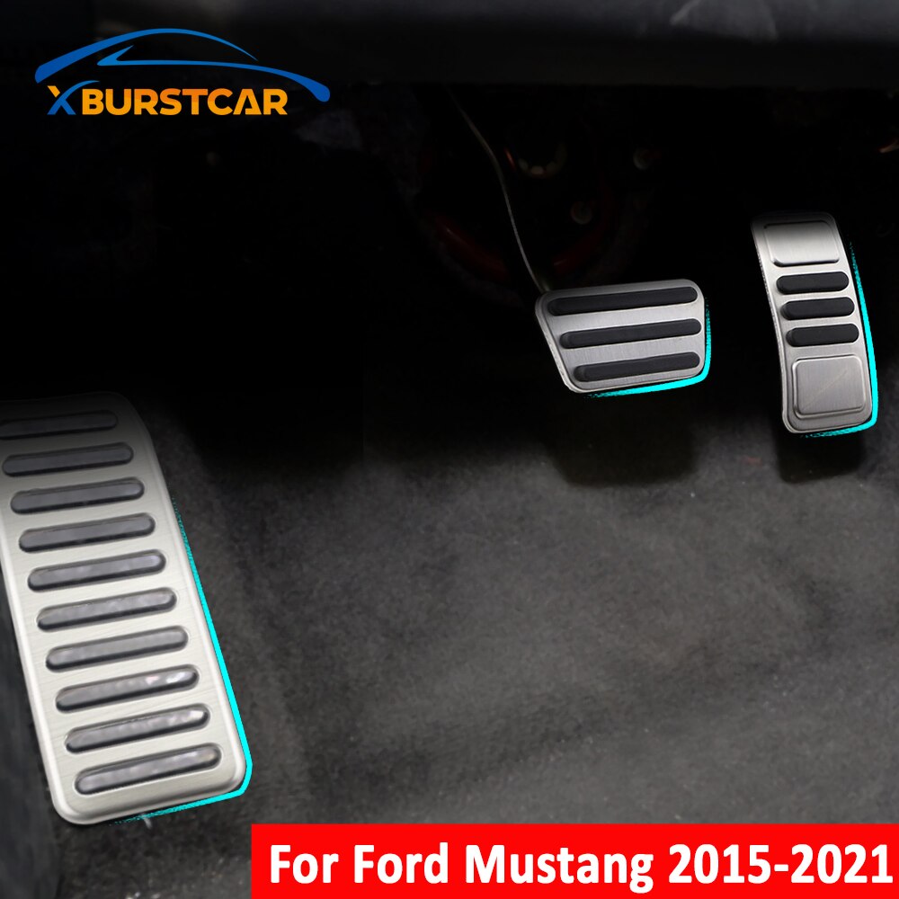 Xburstcar Auto Gas Rem Voetsteun Pedal Cover Voor Ford Mustang Auto Pedalen Pad accessoires