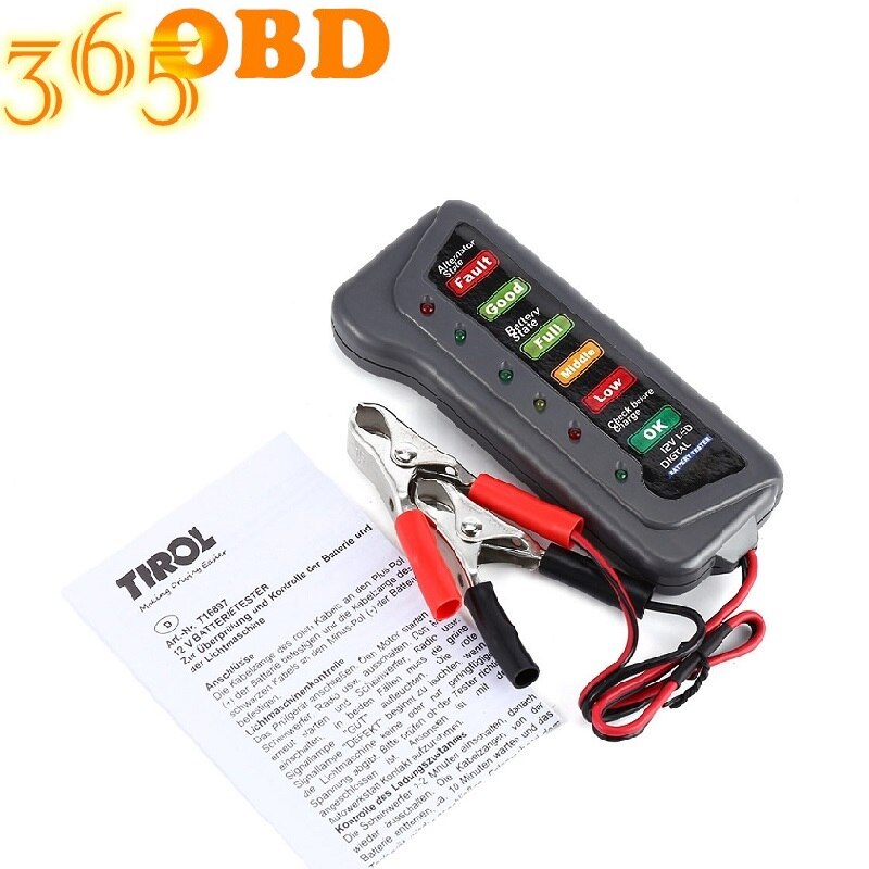 Car Battery Tester BM310 Auto Checker Alternator 12V 6LED Lights Display for Car