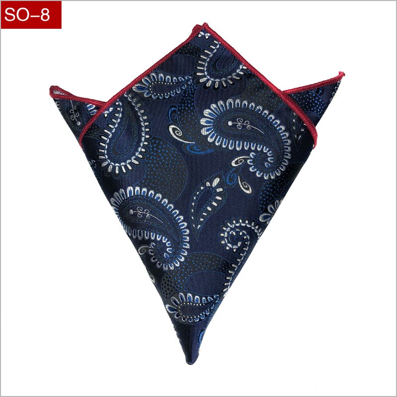 Heren zakdoek luxe jacquard stropdas voor heren paisley pochet handdoek zakdoeken 26.5cm volledige jurk accessoires: Zy-so -8