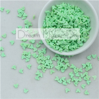 10g/ loten polymeerklei sprinkles mooie muis voor knutselen, diy confetti: Munt