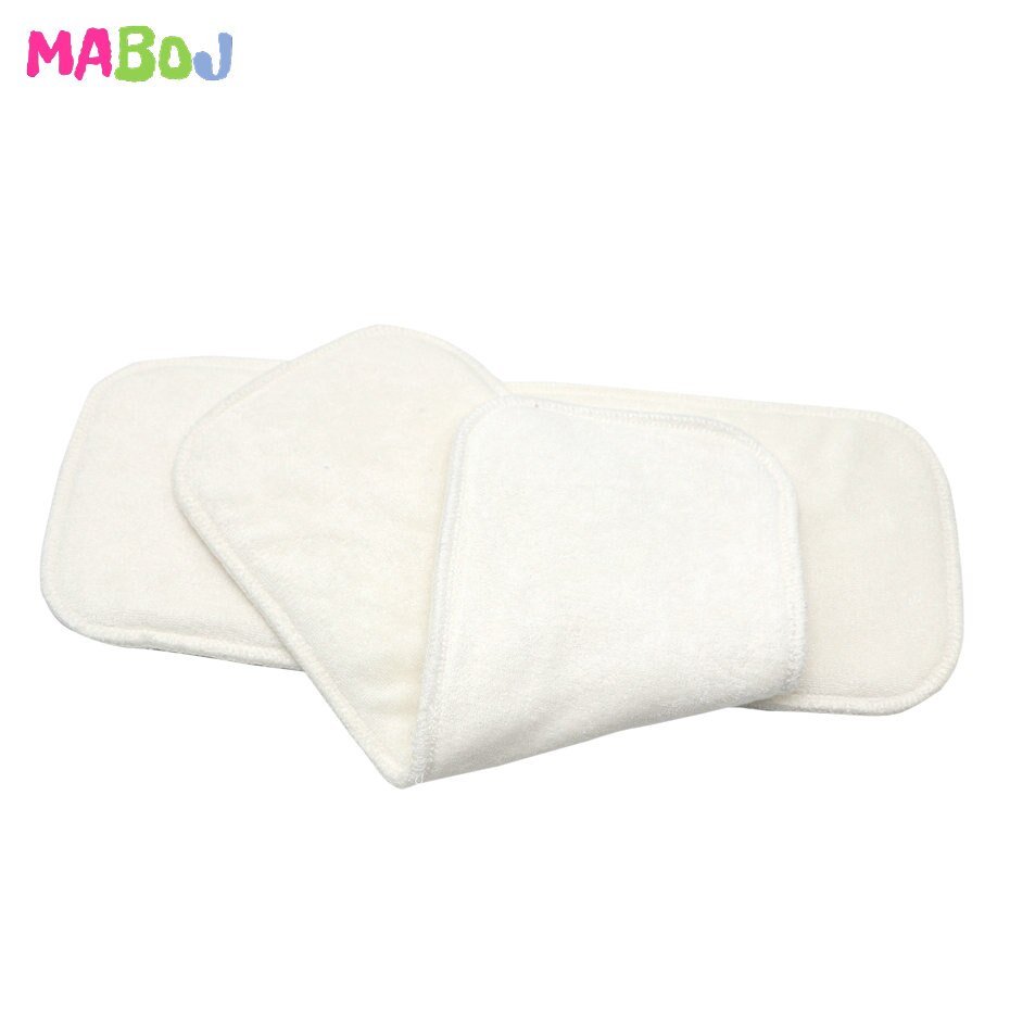 MABOJ Ökologische Windel 6-Schicht Bambus Frottee Einsatz 10 stücke Baby Tuch Windel Mehrweg Waschbar Booster Liner Tasche Windel abdeckung