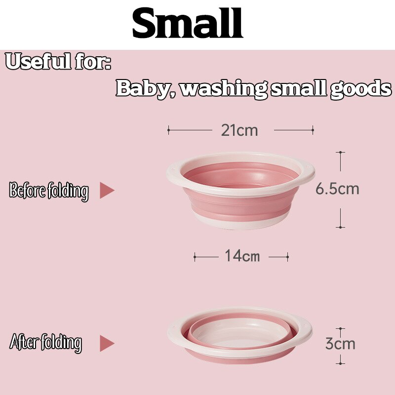 Baby Shower Protable Bath Tub Folding Baby Shower Bathtub Portable Pet Bath Tubs Safety Security Bath Accessories Storage Basket: Small p