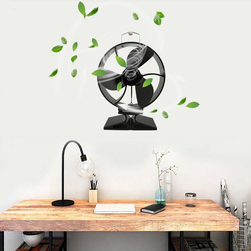 4 zoppo Stufa Camino Ventilatore di Calore Alimentato Risparmio di Carburante il design Tranquilla Ecofan per Legno tronco d'albero Bruciatore stufa