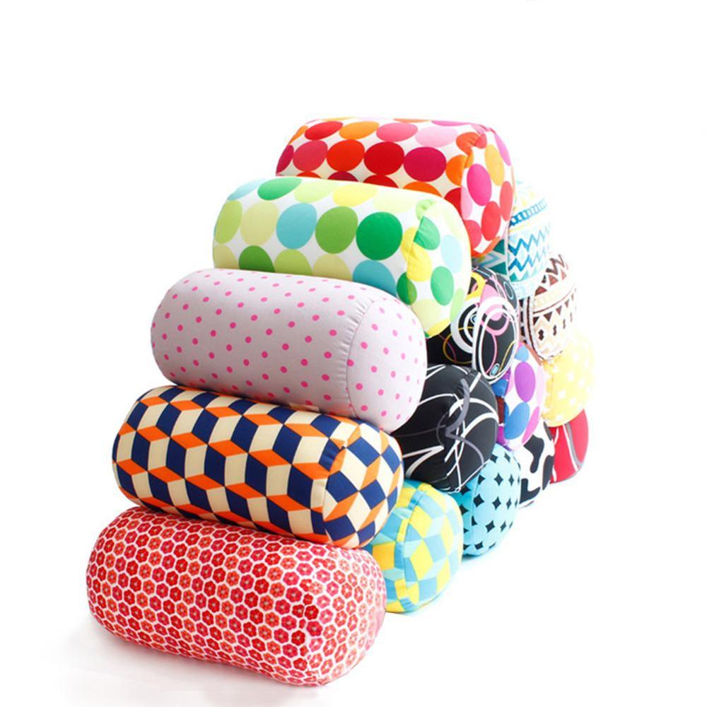 Mylb – oreiller en rouleau de microbilles à impression douce, coussin de voiture, Support de tête, de jambe et de dos, traversin de lit