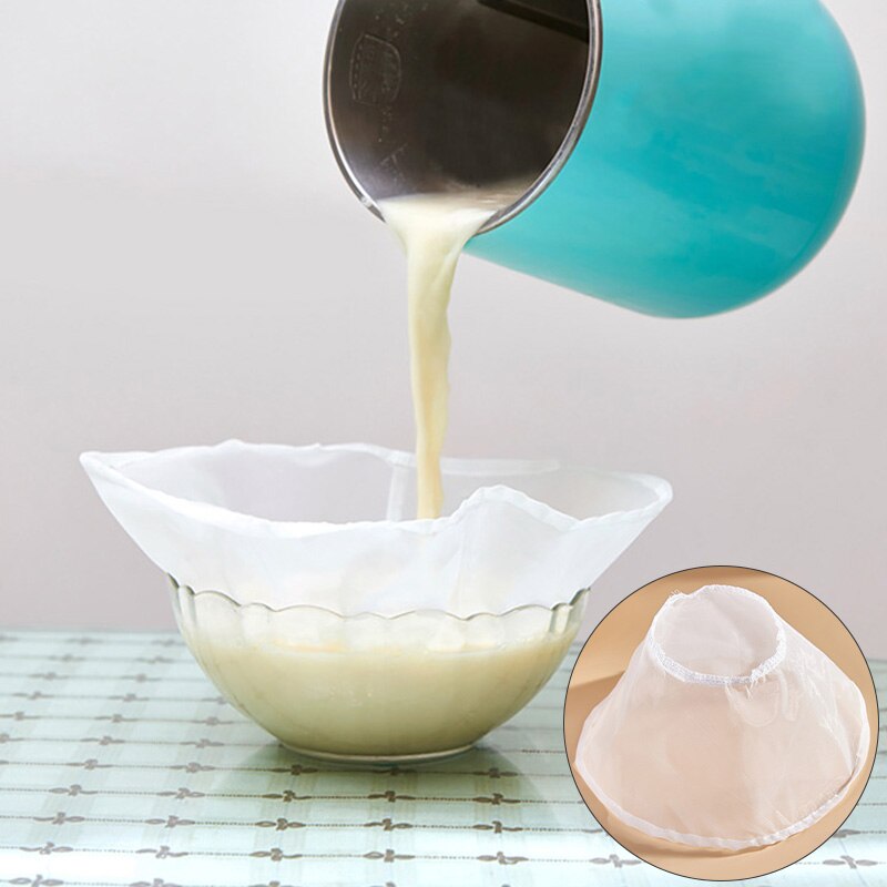 120Mesh Soybean Milk Filter Residue Juice Filter Reusable Nylon Super Fine Colander Sieve Strainer Household Kitchen Gadget Tool