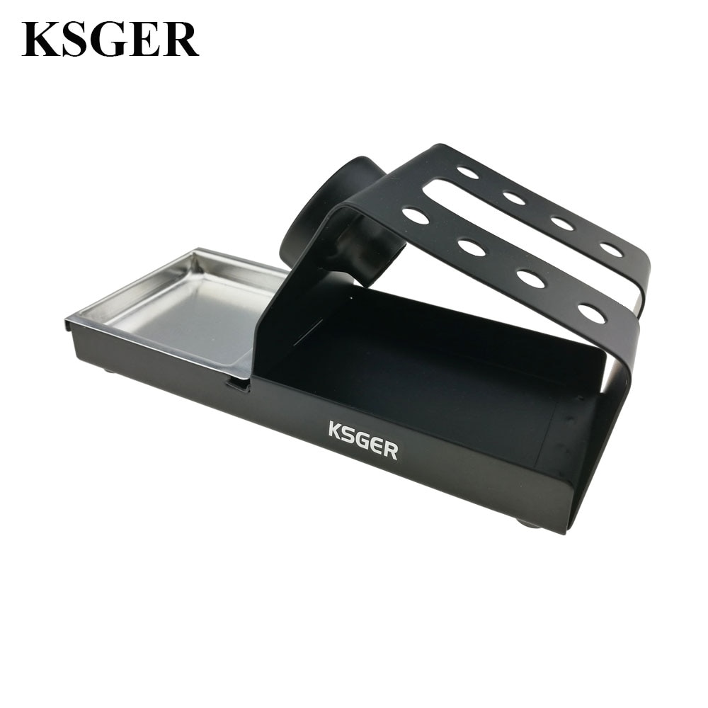 Ksger Soldeerbout Station Stand Diy T12 Houder Lassen Iron Tips Stc STM32 Metalen Handvat Aluminium Gereedschap Reparatie Telefoon