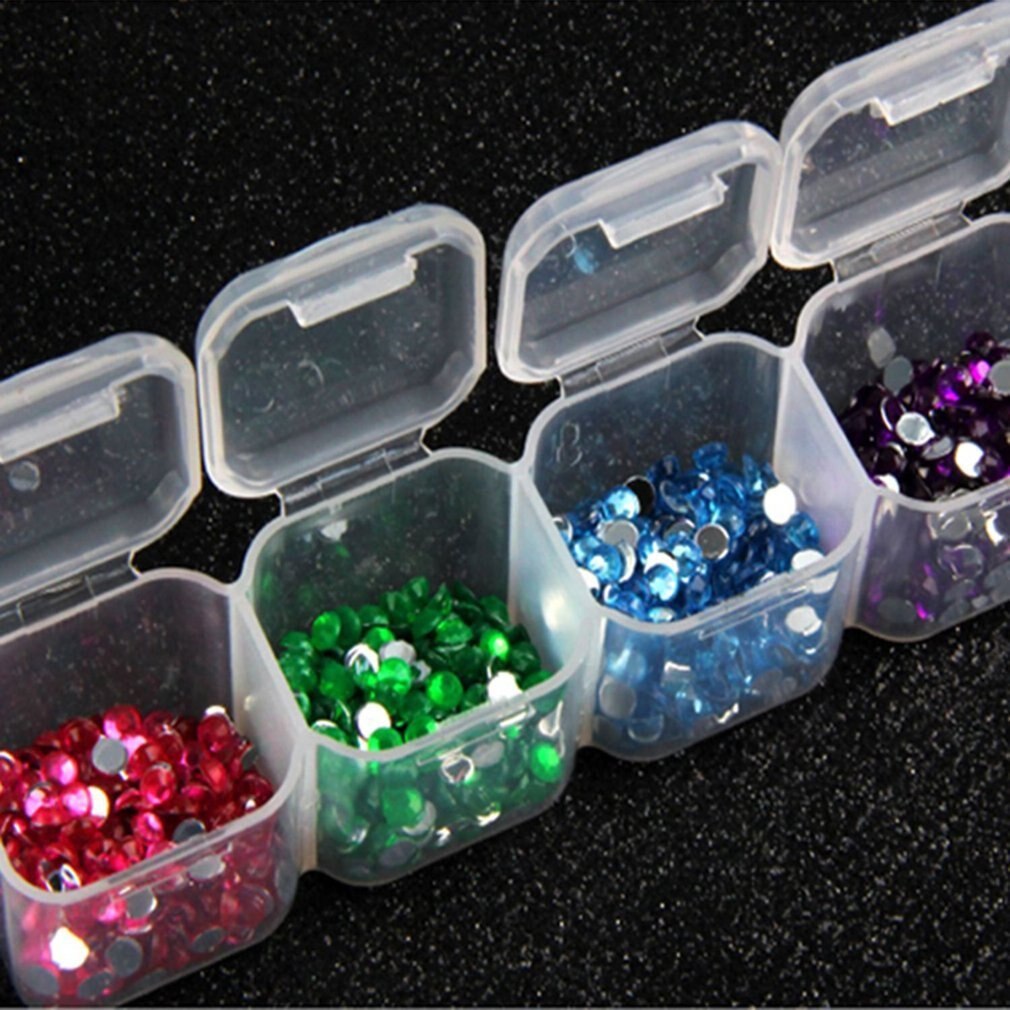 28 Raster Doorzichtige Plastic Case Organizer Jewel Diamond Schilderij Kits Nail Art Strass Gadgets Kralen Opbergdoos