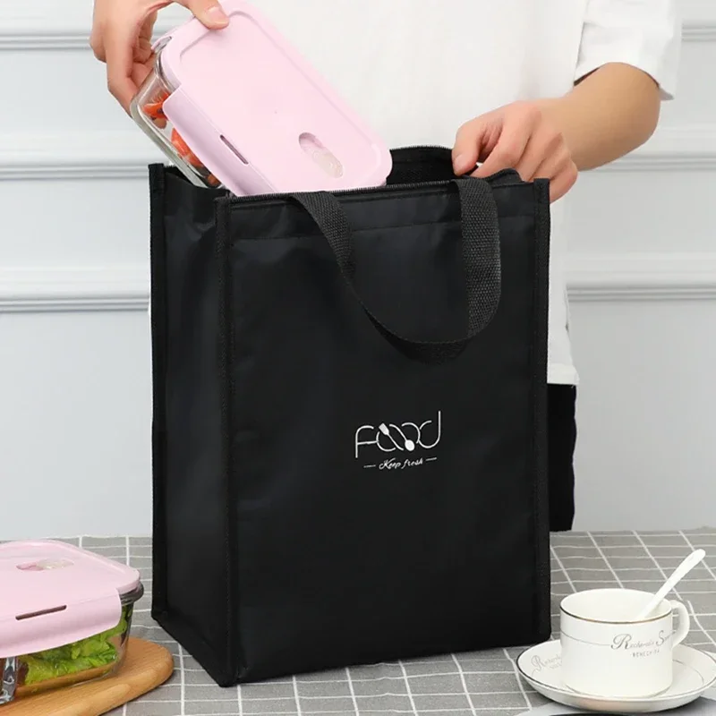 High-Capacity Portable Insulated Lunch Bag Women/Kid Picnic Work Travel Food Thermal Storage Container Bento Box Cooler Tote Bag