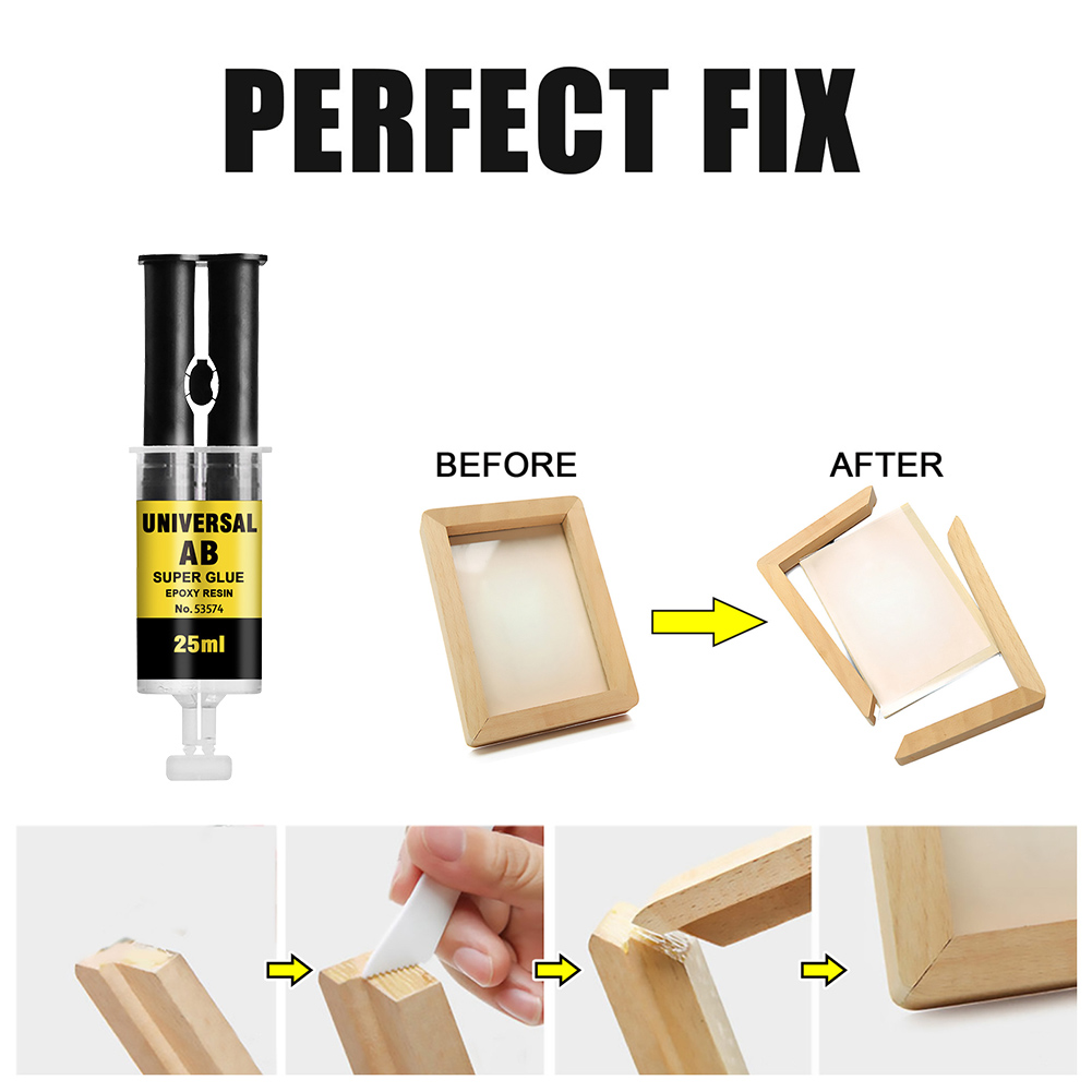 25/125ML Epoxy Resin AB Glue Strong Adhesive Waterproof Liquid Glue Repair Agent Metal Plastic Wood Glass Ceramics Repair Tools