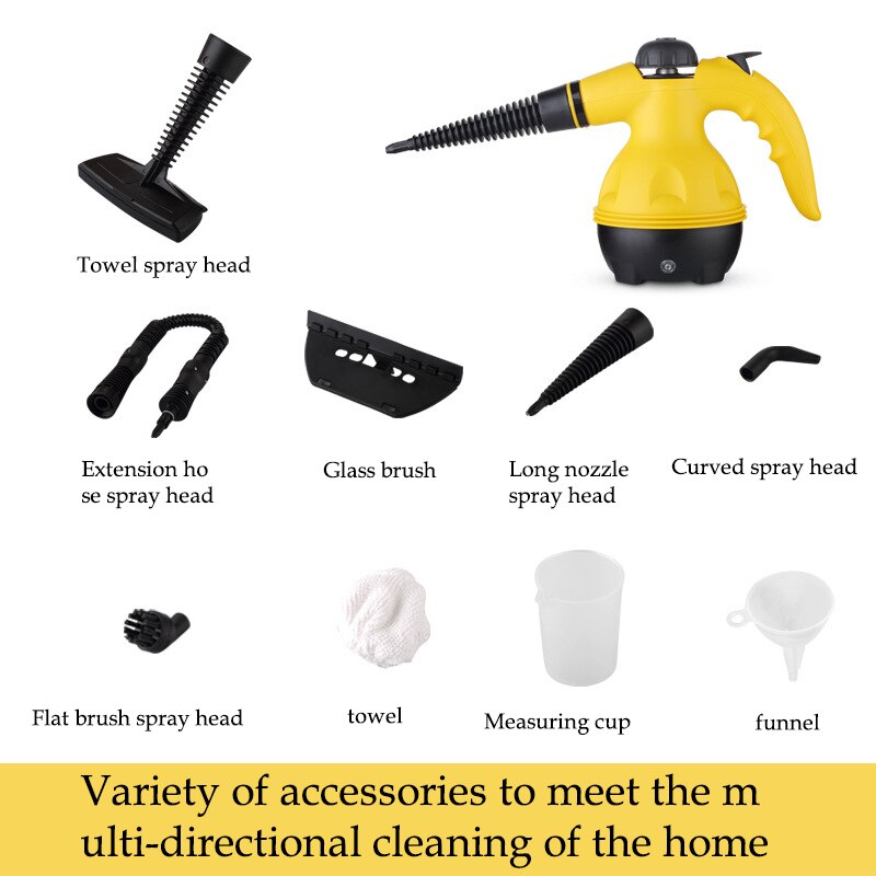 Electric Steam Cleaner Portable Handheld Steamer Household Home Office Room Cleaning Appliances Attachments Kitchen Brush Tool