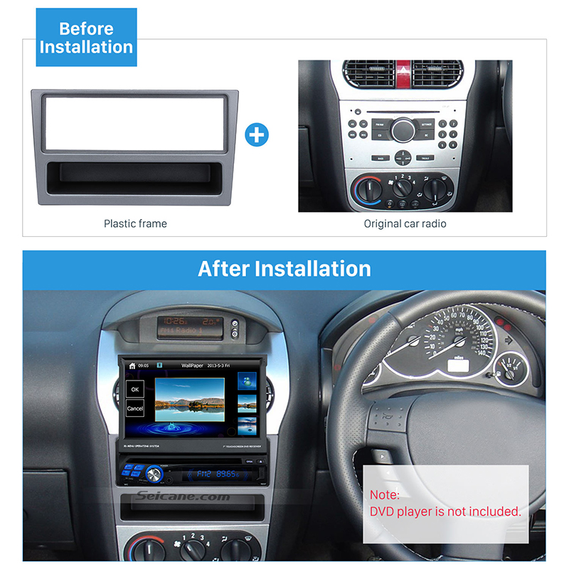 Cadre Métallique Pour Autoradio 2 DIN - 178x100 Mm - Support De Montage Universel - Protection Et Décoration Auto