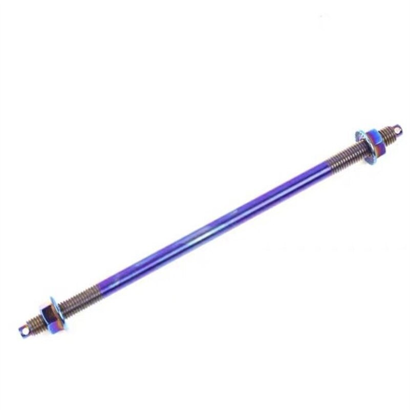 M10/12mm Medium Axle Lengthened Stainless Steel Titanium-fired Front Wheel Axle Core Motorcycle Electric Vehicle Modified parts