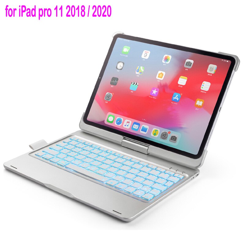 Retroiluminada Bluetooth funda para teclado para iPad 9,7 10,2 5th 6th 7th generación para apple iPad aire 1 2 3 Pro 10,5 11 20: 11 silver