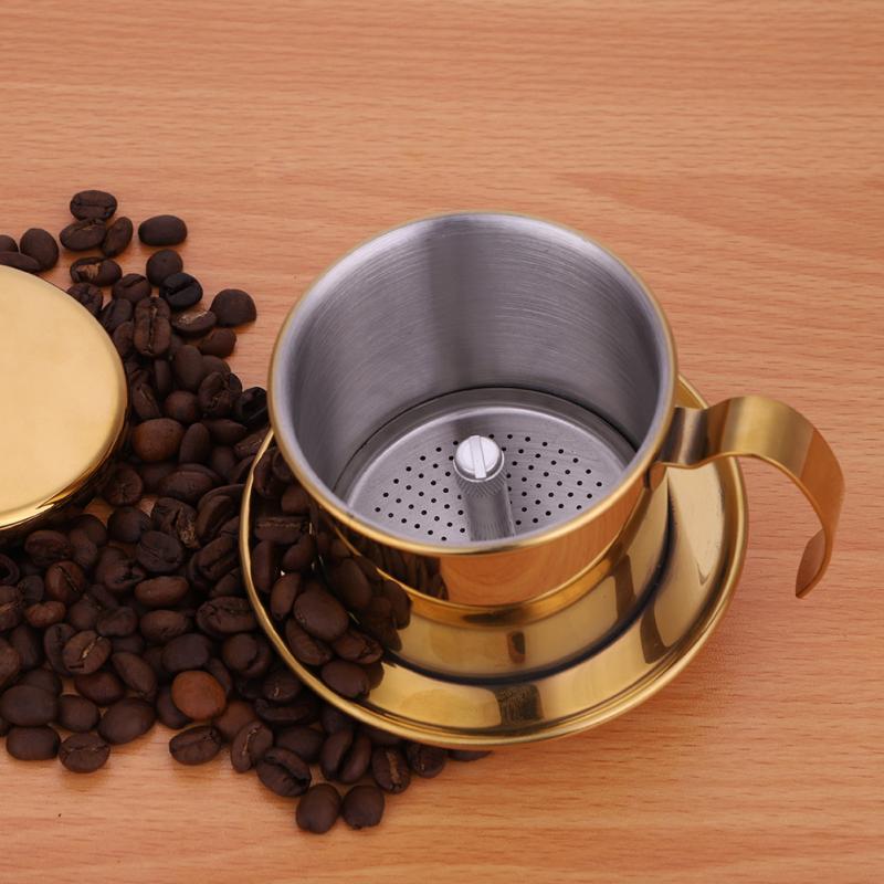 Rvs Cup Vietnamese Koffie Drip Filter Maker Infuser Vietnam Stijl Koffie Mok Cup Zeef Koffie Gereedschap