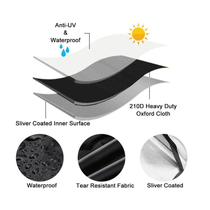 1 sæt vinter frontrude snedæksel til biler, universal 210d oxford klæde bildæksel , 190 x 94cm.