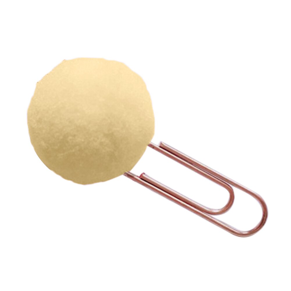 10 stk hårbold papirclips ringbind klemme memo holder bogmærker kontorpapir: Gul
