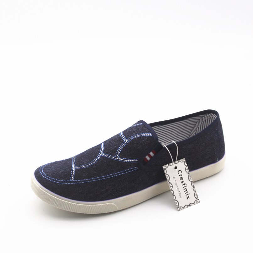 Cresfimix chaussures maskulines mann plus size blå dongerisko herre kule komfortable slip-on sko herre kule sko  b863