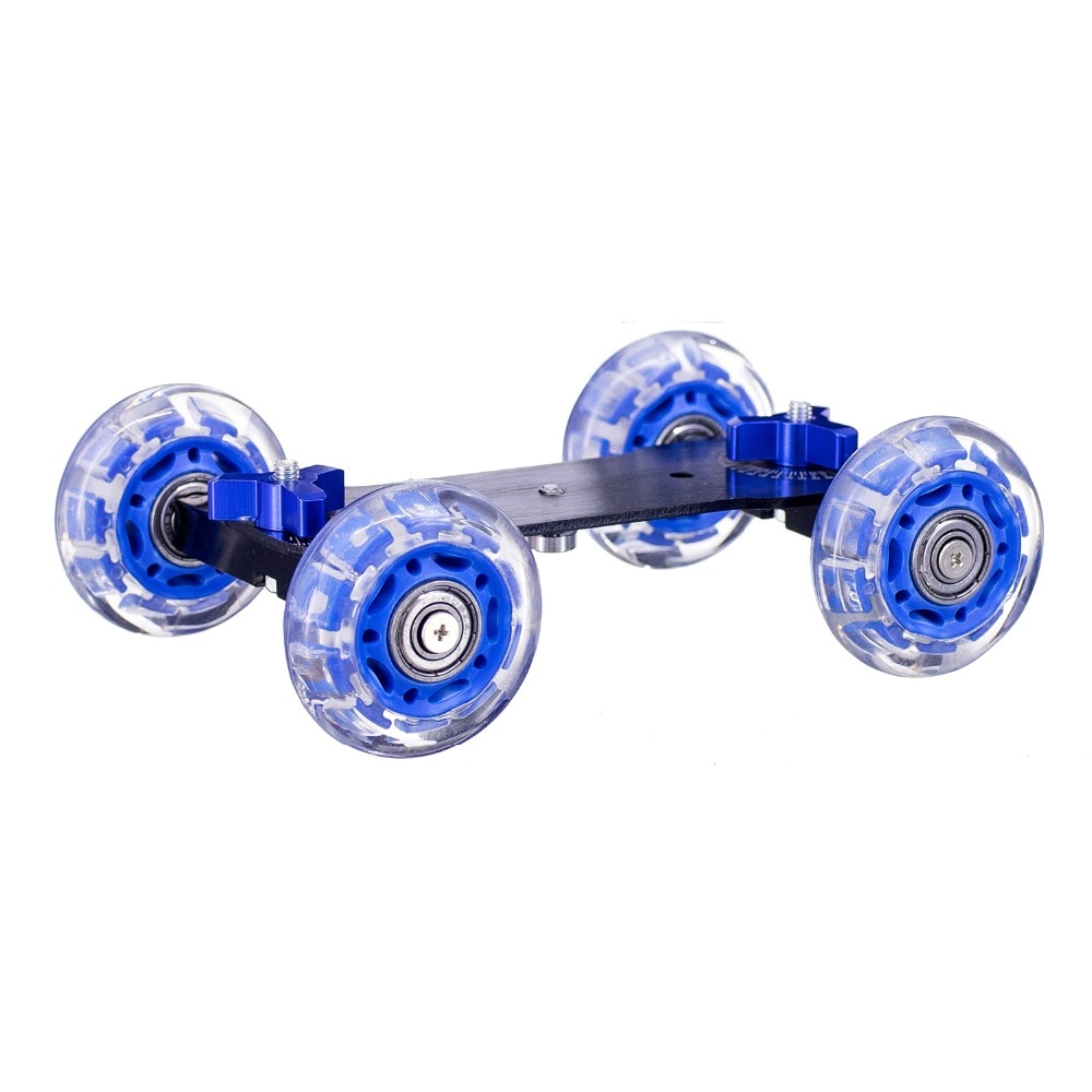 DSLR Camera Video Camcorder Rail Track Slider 4 wheel Table Dolly Car with blue wheel