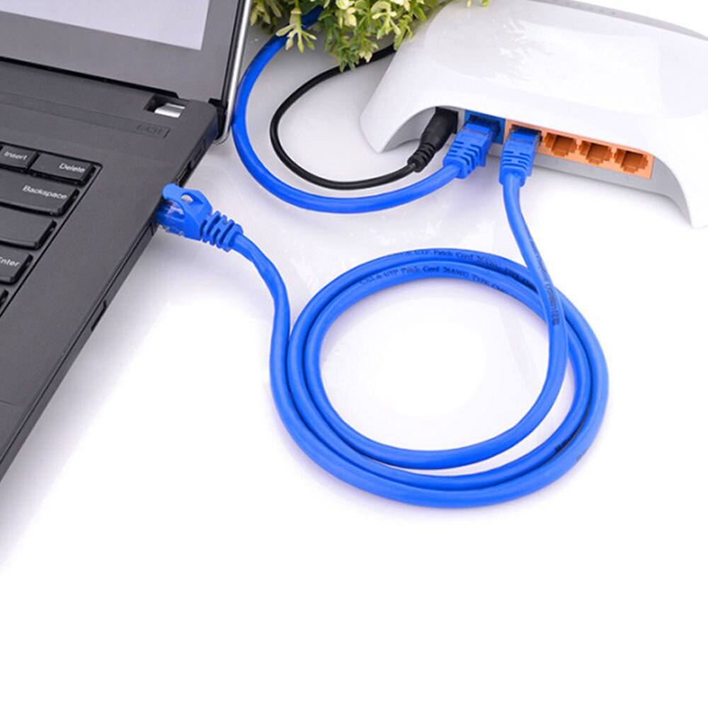 3-Pack 50ft White CAT5e Ethernet Patch Cables, RJ45 LAN Network Cord For PC/Laptop