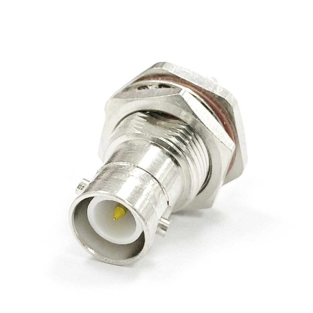 Conector fêmea para porca conversor rf coax, conector para crimpagem rg316 rg154 lmr100 cabo reto níquel novo venda por atacado, 1 peça