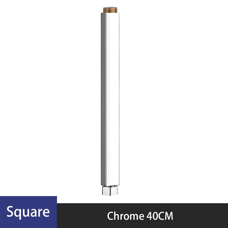 Schlecht Dusche Wasserhahn Verlängerung Rohr Dusche Wasserhahn extra Verlängern Rohr 30/40cm Runde/Platz Universal- Schnittstelle Verlängern rohre: Chrom-40cm