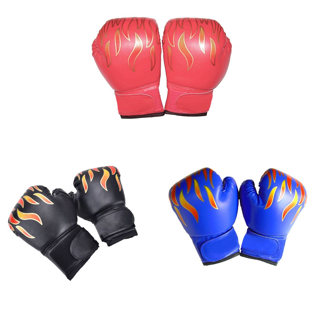 1 pair of children's boxing gloves training Sanda boxing gloves flame net breathable sports Fighting boxing gloves