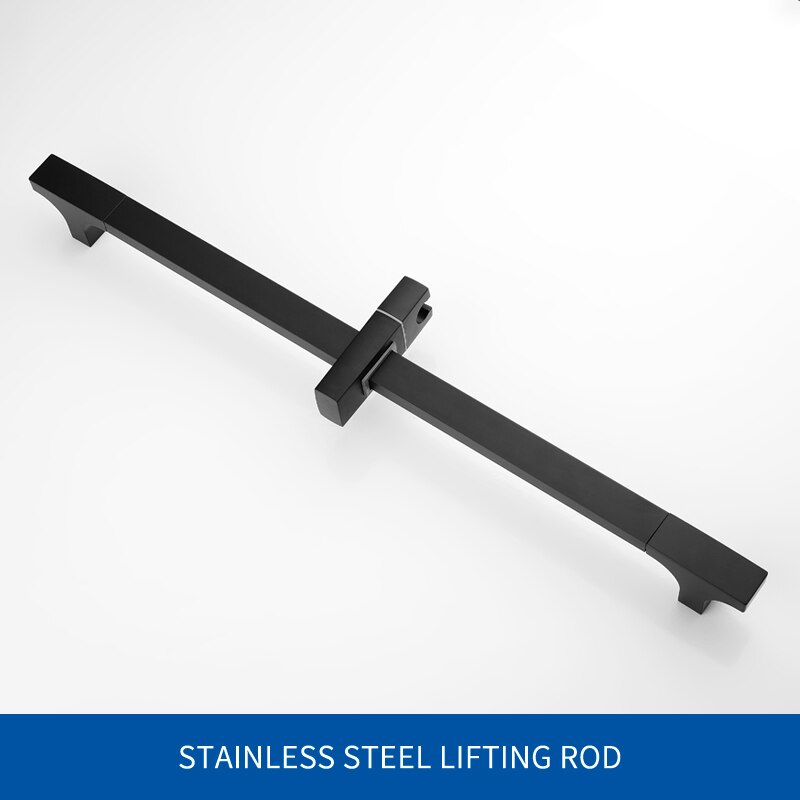 Zwart Douche Sliding Bar Wall Mounted Douche Bar Verstelbare Sliding Rail Set 3 Functie Douche Minimalistische Stijl: Sliding Bar Only