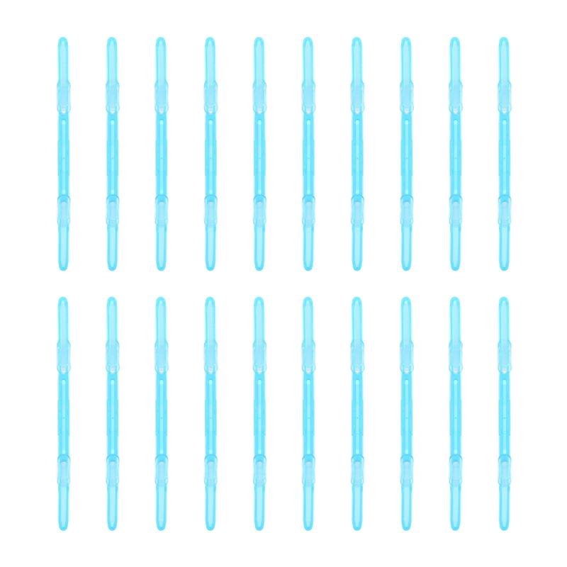 20PCS Multi-functional Binder Clip Plastic Paper Fasten Bookbinding Clips: Blue