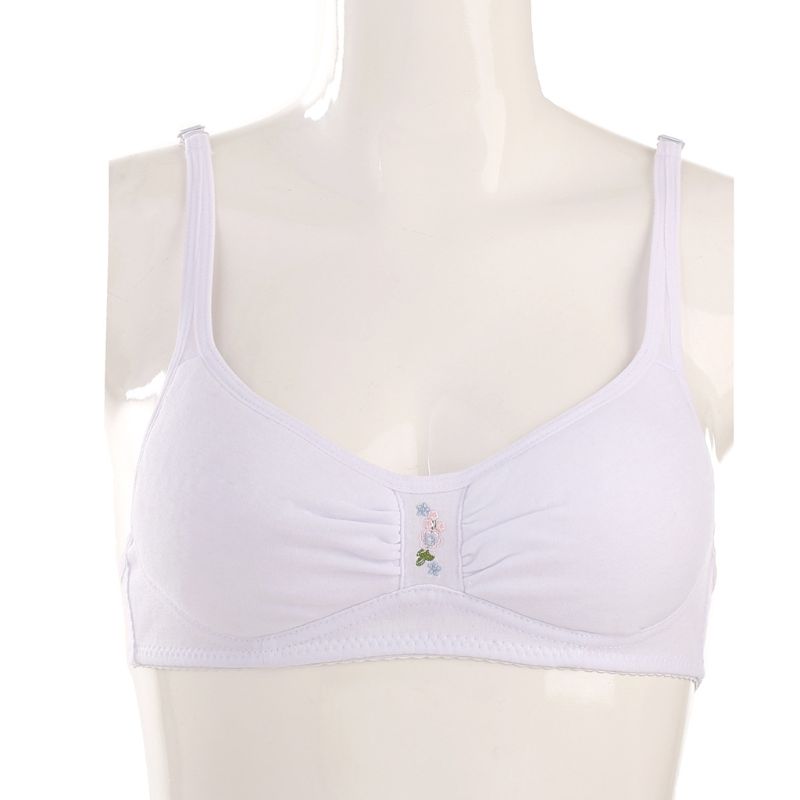 Jonge tienermeisjes katoenen geborduurde ademende trainingsbeha tienermeisjes ondergoed kind kleine bh tienertops kleding