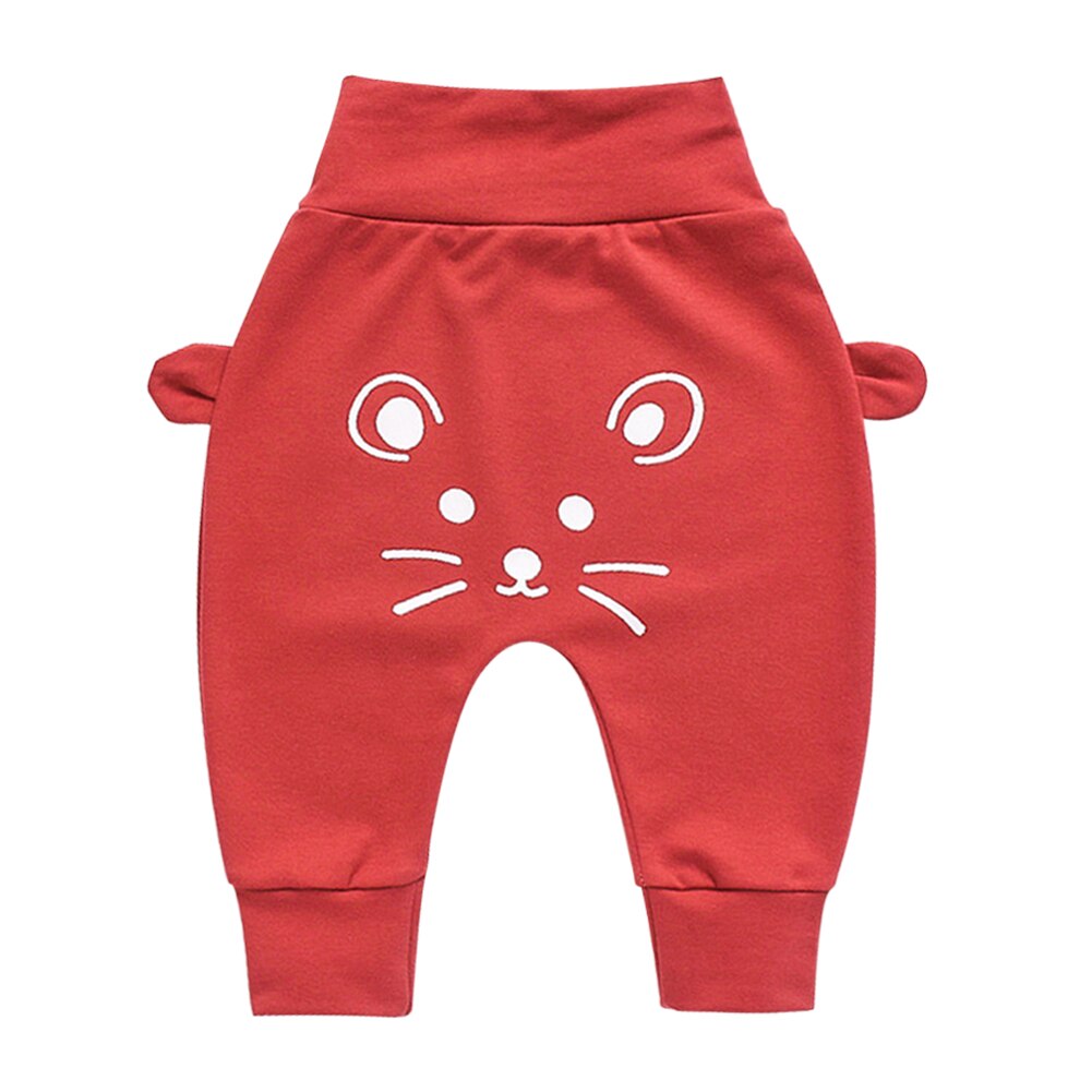 6m-3t baby cartoon print pp broeken kinderen meisjes jongens zomer katoenen harem broeken: Rood / 18m