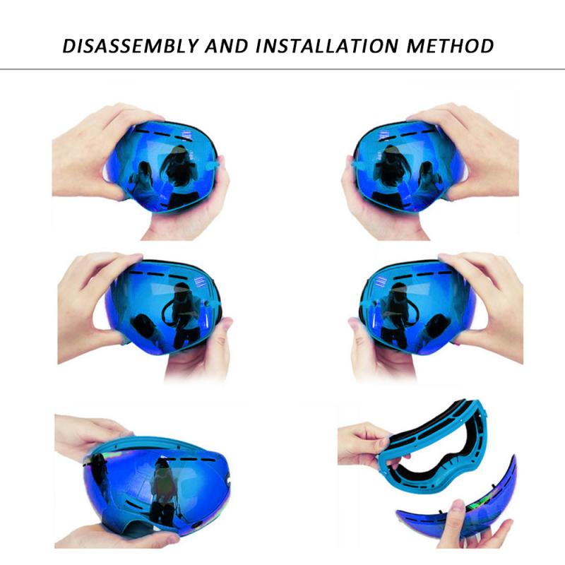 Clear Ski Goggles VECTOR Kids Ski Goggles UV400 Anti-fog Winter Girls Boys Eyewear Kids Goggles Ski