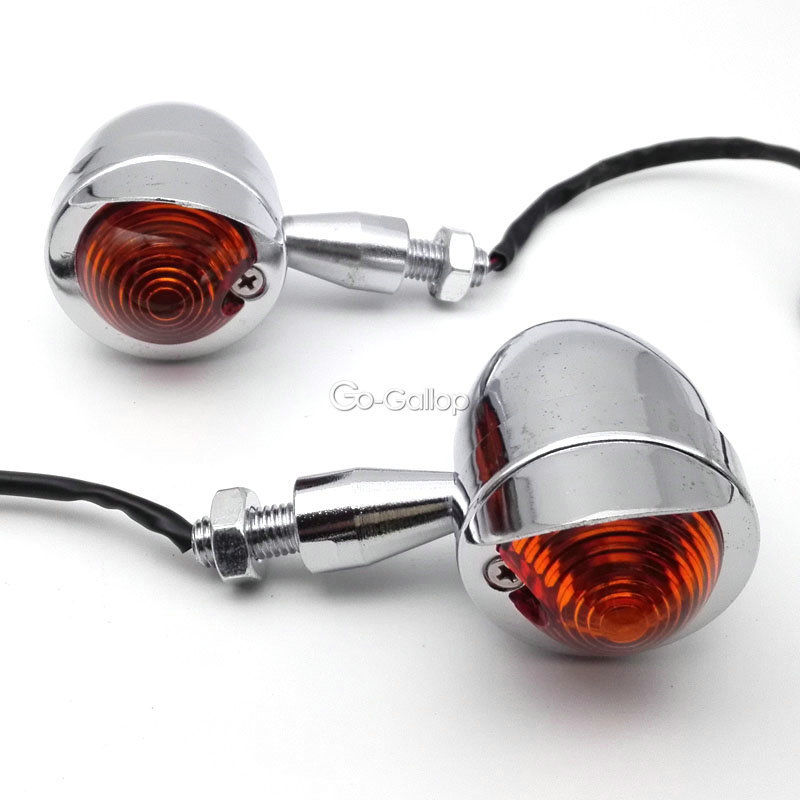 2X Motorcycle Chrome Turn Signals For Suzuki Boulevard Intruder M50 M90 C50 C90 VL 1400 1500/Kawasaki Vulcan 900 1500 1600 1700