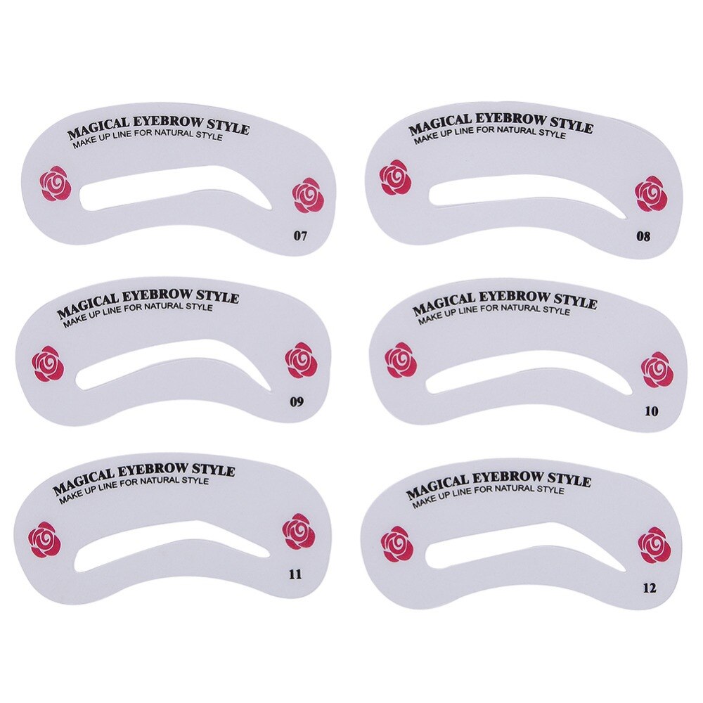 24 pçs/set pro reutilizável sobrancelha estêncil conjunto olho sobrancelha diy guia de desenho estilo modelar grooming modelo cartão kit de maquiagem #246931