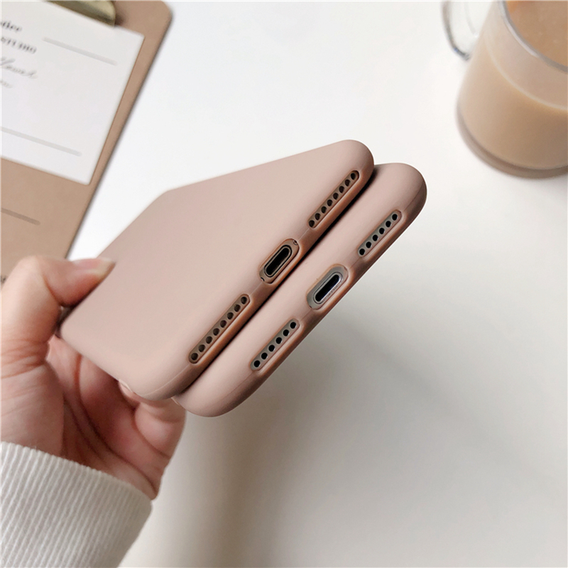Braune matt Handyhülle für iPhone 15 14 13 12 11 Profi XS Max XR X 8 7 6S 6 Plus SE 5 5S Silikonhüllen einfarbig weiche TPU-Abdeckung