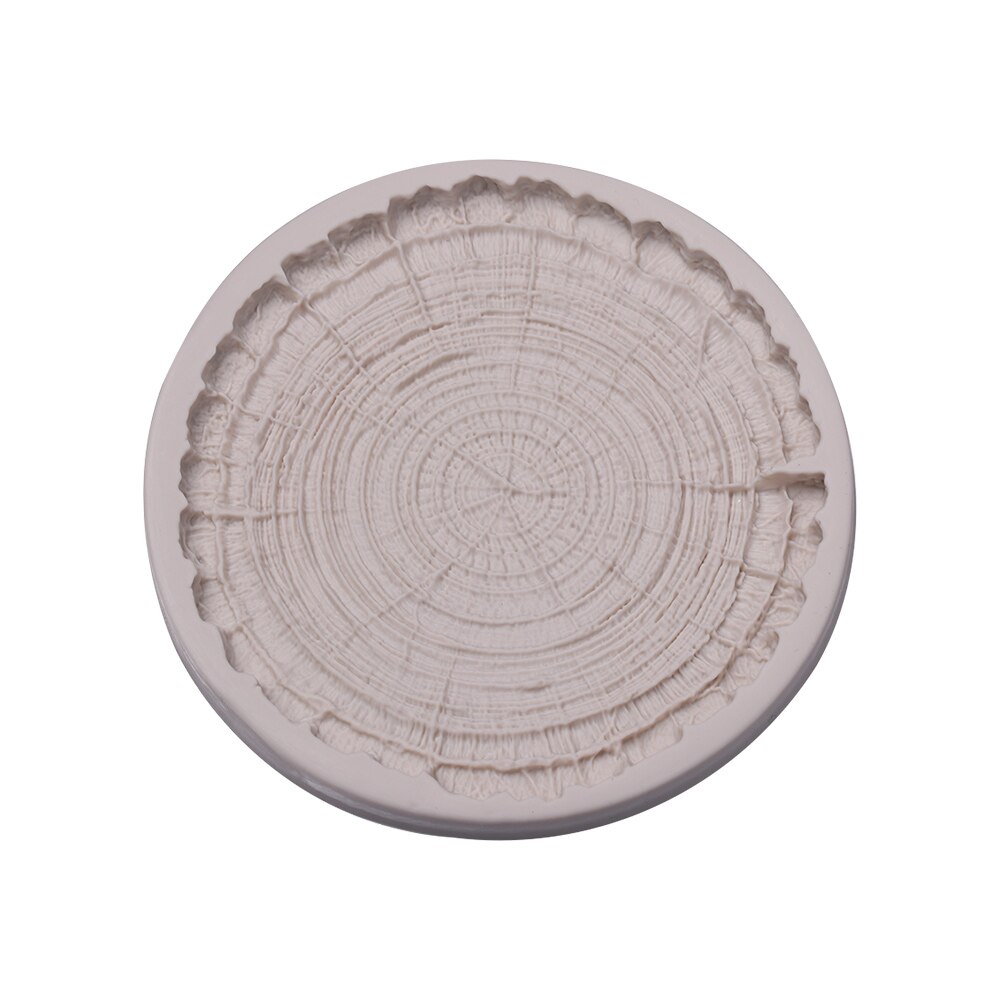 Tree Stump Cake Mould Silicone Mold Tree Rings Chocolate Mold Cake Topper Clay Tool Fondant Cake Making Accessories DIY Crafts: Light Grey