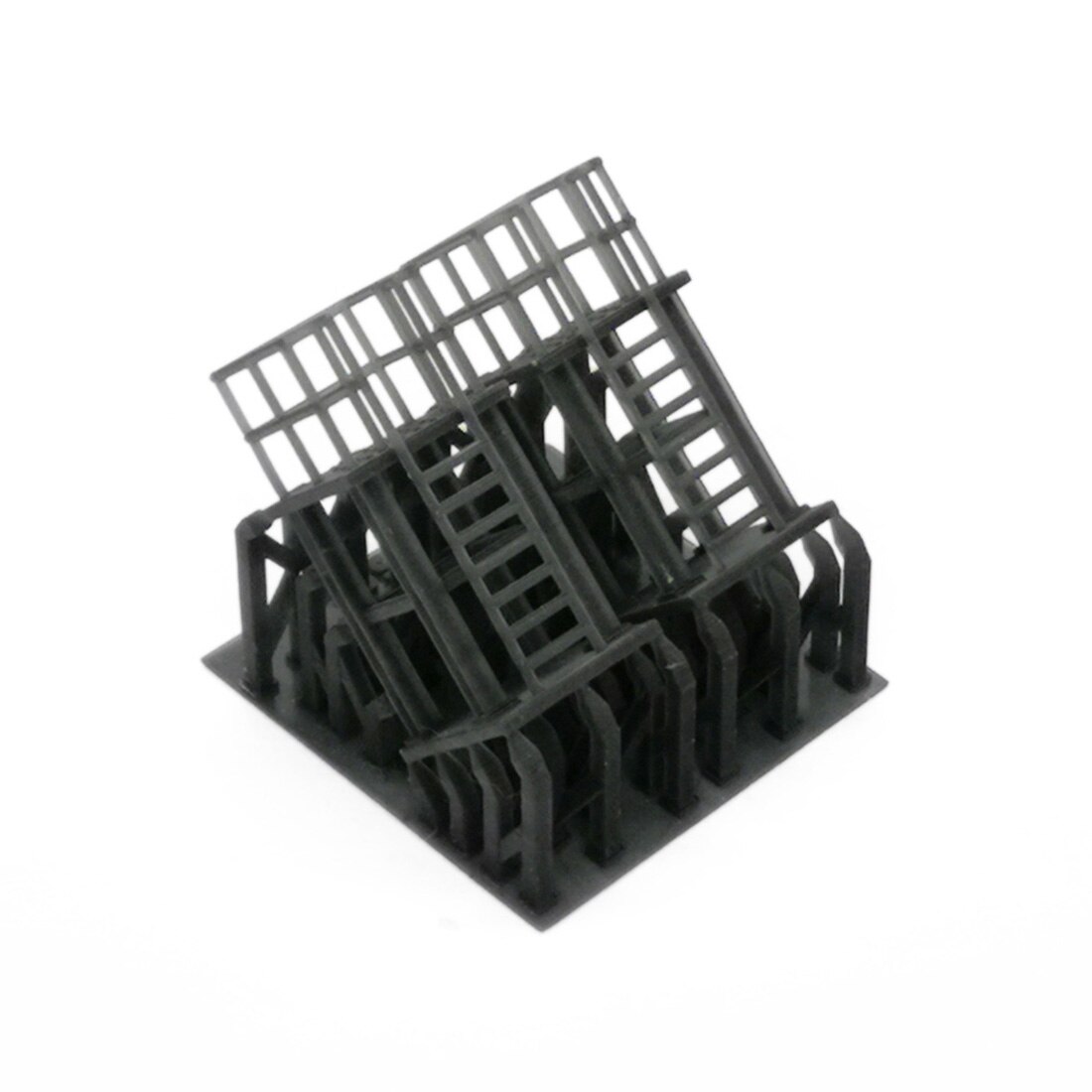 2Pcs 1:87 HO Scale 3D Printed Industrial Repair Platform Train Railway Model Scene Decoration
