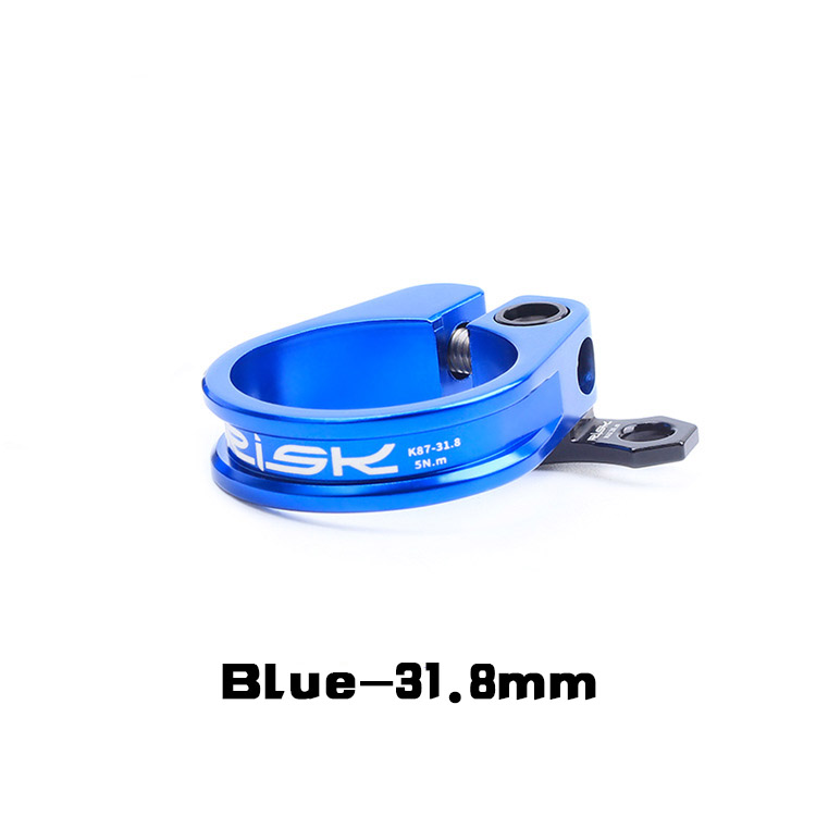 Selim da bicicleta braçadeiras k87 liga de alumínio 31.8/34.9mm ultraleve bloqueio mountain road bike clip: Vermelho