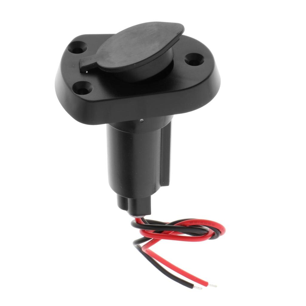 Marine Boat Nylon 2-Prong Stern Light Plug-in Base Black snap-on cover