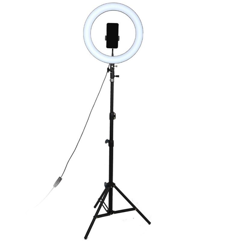 Anillo de luz LED para Selfie, iluminación circular de 20cm/26cm para fotografía, maquillaje, vídeo, con trípode regulable, soporte para teléfono, lámpara de relleno