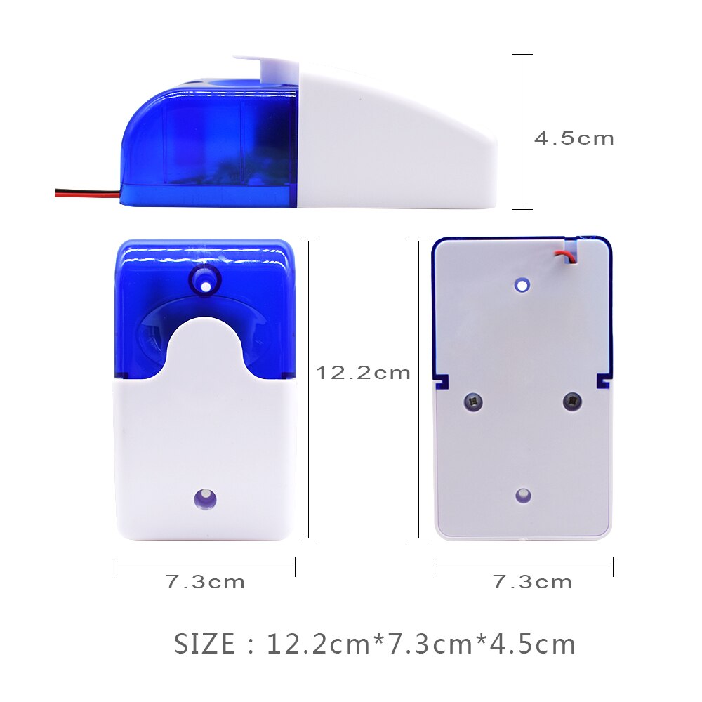 Sirena de luz LED estroboscópica con Flash GSM 12V o 24V, sistema de alarma antirrobo de seguridad para el hogar, PSTN, GSM