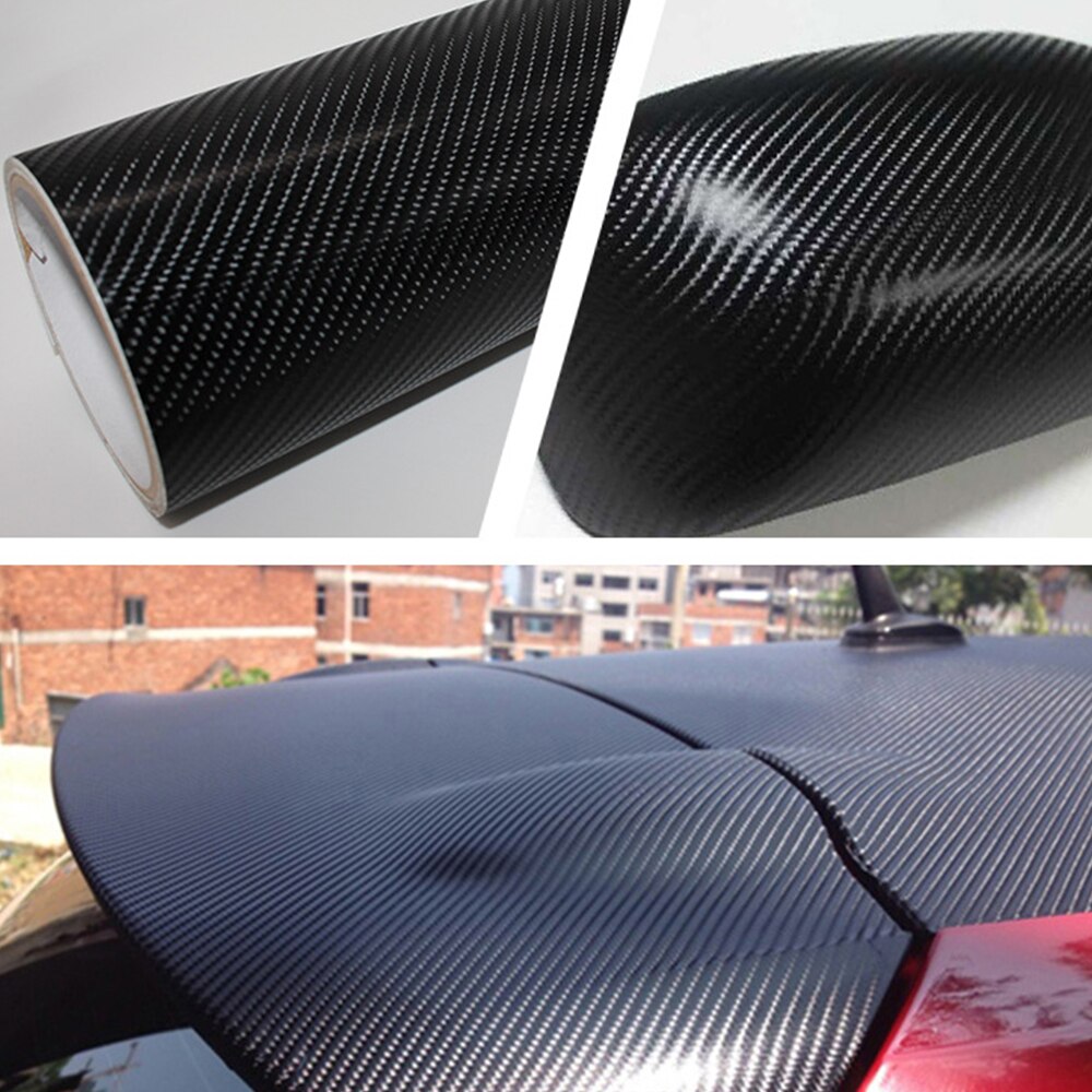 30Cm * 150Cm 7D Carbon Fiber Vinyl Auto Wrap Sheet Roll Film Auto Stickers Decals Motorfiets Auto Styling accessoires Automobiles