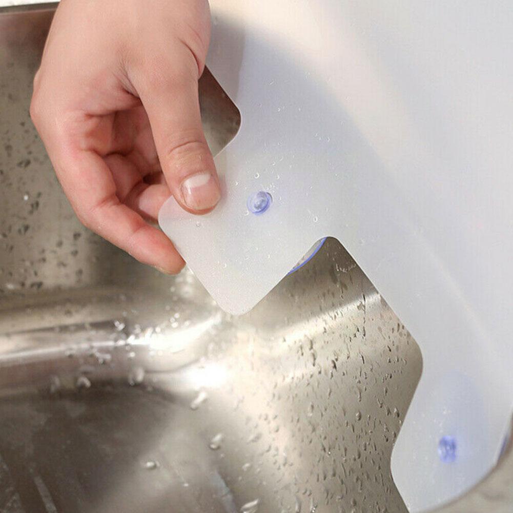 Waterproof Splash Board Household Water Flap Suction Kitchen Board Sink Pool Sink Kitchen Rack Board Dishwashing Cup Wash F B8Q0