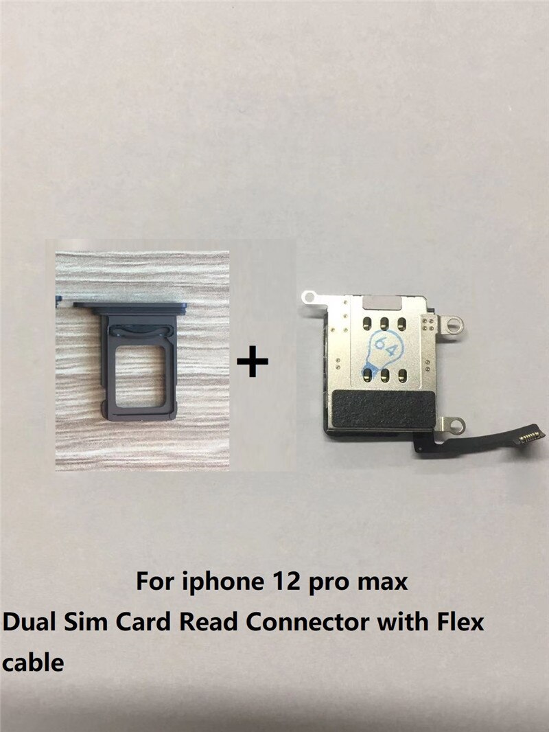 Iphone 12 pro max dual sim -kortinlukijan joustava kaapeli +sim -korttipaikan pidikkeen korttipaikan sovittimen vaihto iphone 12 promaxille